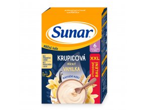 Sunar Krupicová vanilková mléčná kaše na dobrou noc XXL (340 g)
