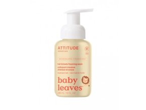 Dětská mycí pěna (2v1) ATTITUDE Baby leaves s vůní hruškové šťávy 295 ml