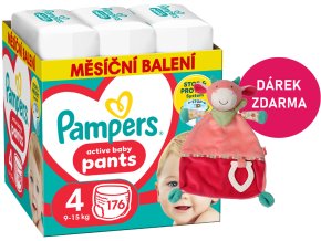 Pampers Pants vel. 4 176 ks (9 15 kg) + kráva