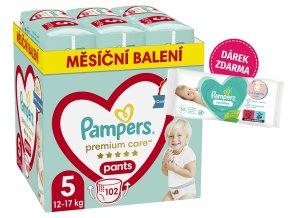 Pampers Premium Care pants 5 junior (12 17 kg) 102 ks + taštička