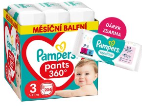 Pampers Pants vel. 3 204 ks (6 11 kg) (1) + ubrousek SE