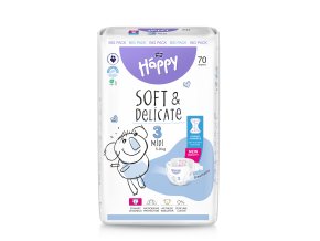 Bella Happy Soft & Delicate BigPack vel. 3 70 ks (5 9 kg)