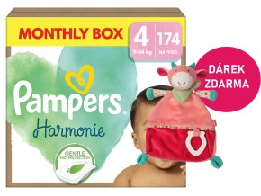 Pampers Harmonie vel. 4 160 ks (9 14 kg) + kráva
