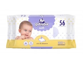 Panda Soft vlhčené ubrousky 56 ks