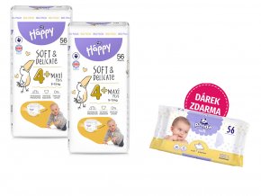 Bella Happy Soft & Delicate BigPack vel. 4+ (9 15 kg) 112 ks (2x56 ks)