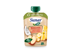Sunar BIO kapsička jablko, banán, ananas a kokos (100 g)