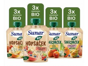 Sunar BIO kapsička mix Smícháček Hopsáček (12 × 100 g)