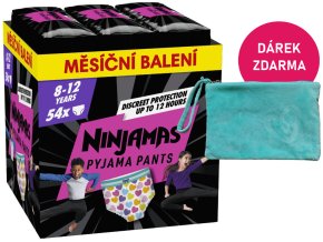 Pyžamové pantsy Pampers pro holky 8 12 let 54 ks (27 43 kg)