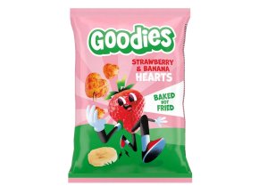 Křupky srdíčka banán a jahoda (Goodies) 30 g (1)