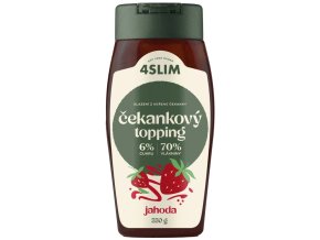 4Slim Čekankový topping jahoda 330 g