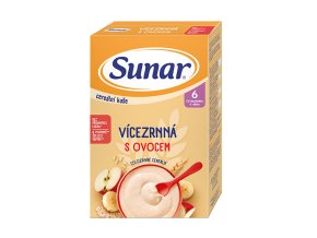 Sunar Cereální nemléčná kaše vícezrnná s ovocem (210 g)