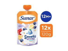 Sunar Smootík borůvka, jogurt, oves 12 x 120 g