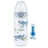 NUK FC+ láhev s kontrolou teploty se savičkou Flow Control - 300 ml