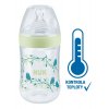 NUK Nature Sense láhev s kontrolou teploty 260ml zelená