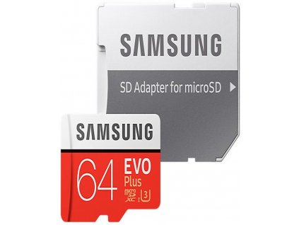 Samsung Micro SDXC EVO Plus 64GB UHS-I U3 + SD adaptér (MB-MC64GA/ EU)
