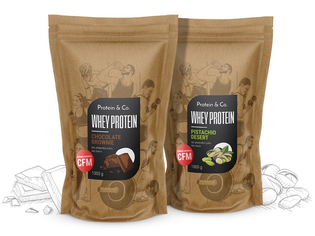 Protein&Co. CFM WHEY PROTEIN 80 2000 g Příchuť: Malina