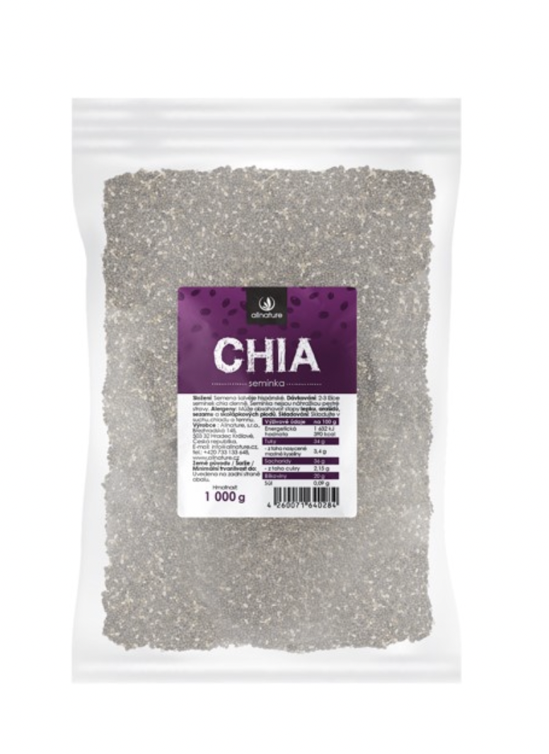 Allnature Chia semínka Hmotnost: 1000g