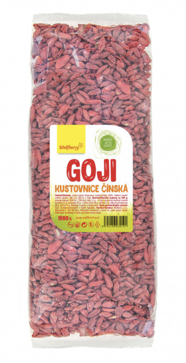 Wolfberry Goji Kustovnice čínská Bio Hmotnost: 1000g