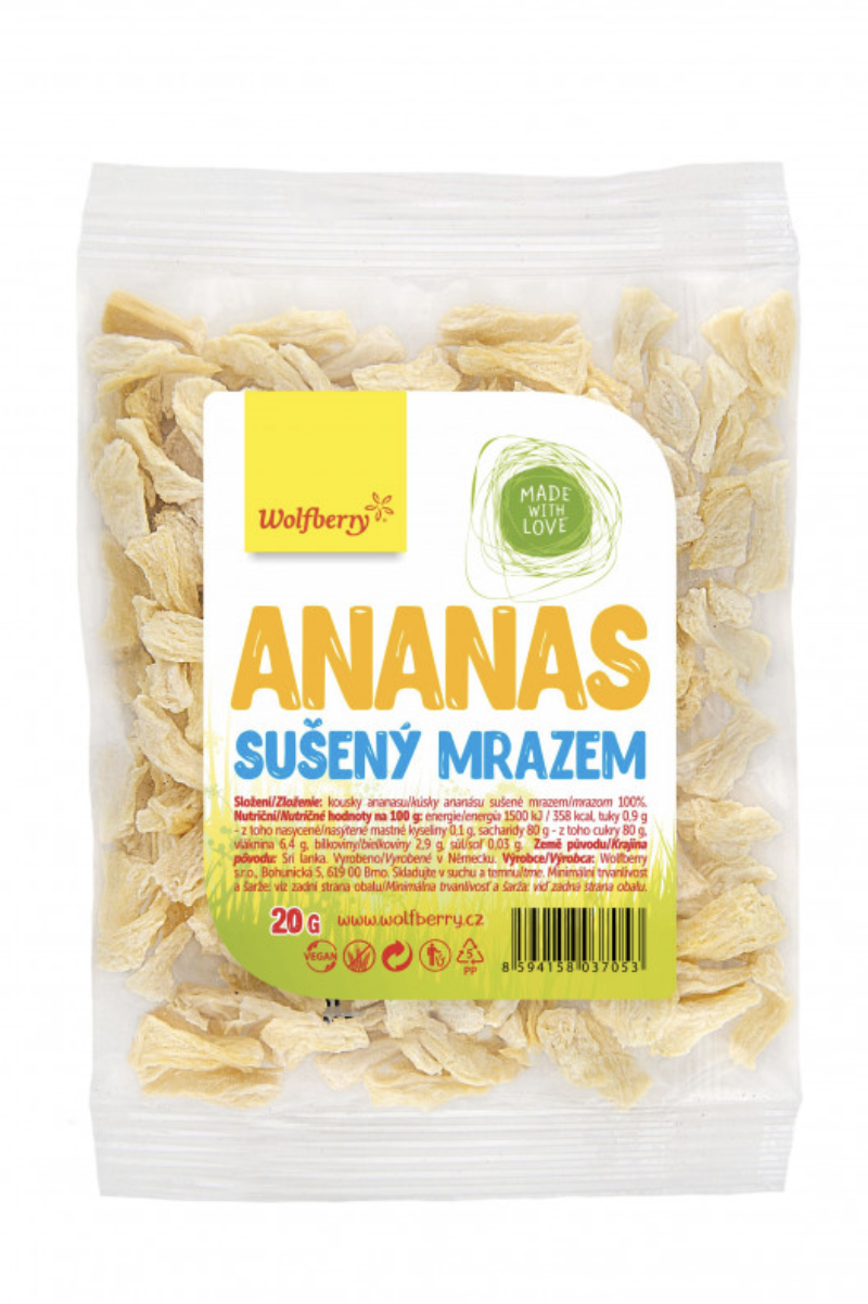 Wolfberry sušené plody Příchuť: Ananas, Hmotnost: 20g