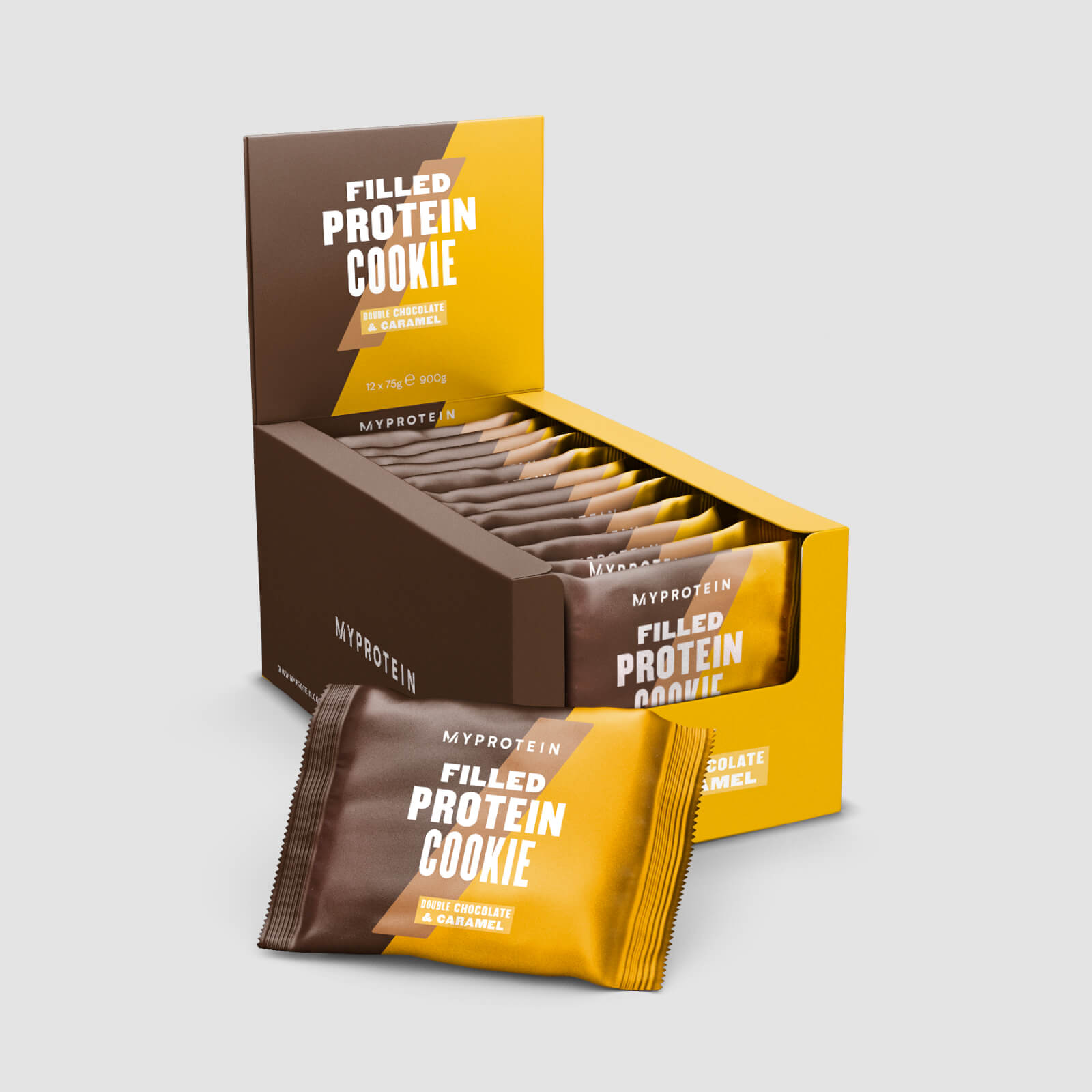 Myprotein Plněné proteinové cookies 75g Příchuť: Čokoláda- karamel