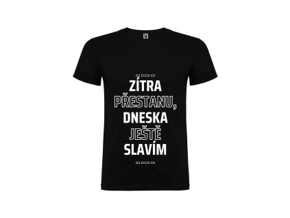 Zítra přestanu, dneska ještě slavím (Barva Zelená, Velikost XXL)
