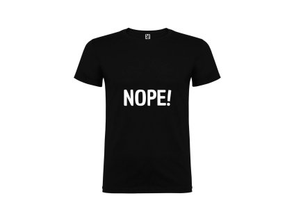 Vtipné pánské tričko černé nope (Velikost XXL)