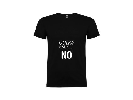 Vtipné pánské tričko černé say no (Velikost XXL)