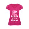 Nejsem opilá, jsem jen extra šťastná (Barva Růžová, Velikost XL)