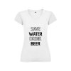 Vtipné dámské tričko bílé save water (Velikost XL)