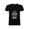 Vtipné pánské tričko černé save water (Velikost XXL)