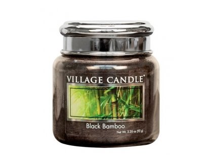 VILLAGE CANDLE VONNÁ SVÍČKA VE SKLE, BAMBUS BLACK BAMBOO