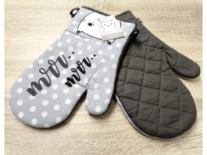 Kuchyňské rukavice chňapky MEOW 2 – 19×30 cm, praktické a stylové