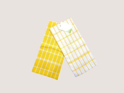 Utěrka VIBRANT žlutá 45 cm x 65 cm, balení/ 2ks, bavlna