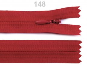 Spirálový zip skrytý délka 40 cm b.148 High Risk Red