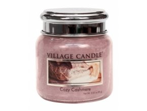 VILLAGE CANDLE VONNÁ SVÍČKA VE SKLE, KAŠMÍROVÉ POHLAZENÍ COZY CASHMERE