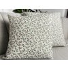 Povlak na polštář  VÁNOČNÍ JMELÍ  50 cm x 50 cm malé větvičky na béžové