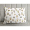 Povlak na polštář VÁNOČNÍ ŽALUDY ZLATÉ 35  cm x 45 cm, přírodní