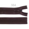 Spirálový zip skrytý  délka 50 cm b.304 Chocolate Brown