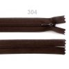Spirálový zip skrytý délka 55 cm b. 304 Chocolate Brown 