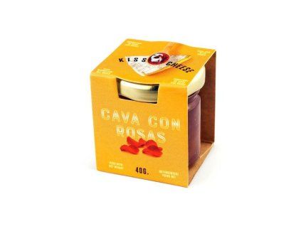 Cava s růžovým džemem