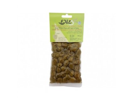 Zelené vypeckované olivy s bazalkou a tymiánem Ilida