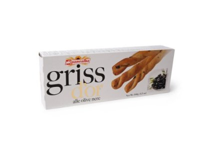 Grissini s černými olivami