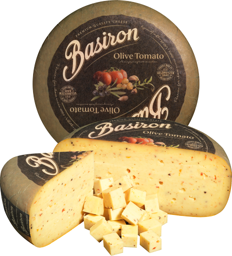 Levně Basiron Gouda s olivami a rajčaty Hmotnost: celý koláč