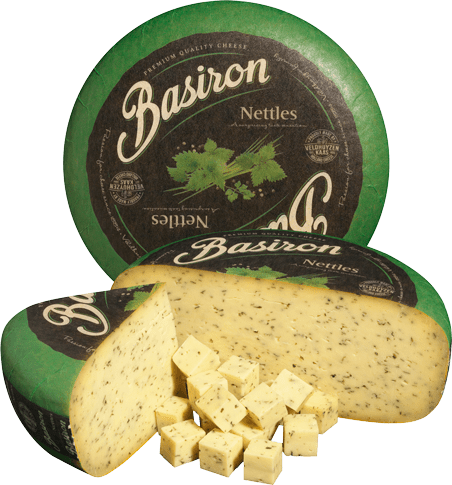 Levně Basiron Gouda s kopřivou Hmotnost: celý koláč