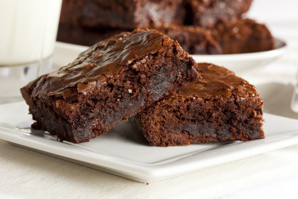 Čokoládové brownies 2x - s mandlemi a karamelem