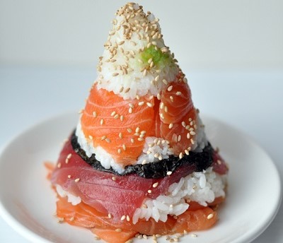 Obrácené temaki sushi