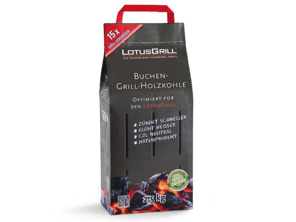 Dřevěné uhlí LotusGrill 2,5 kg
