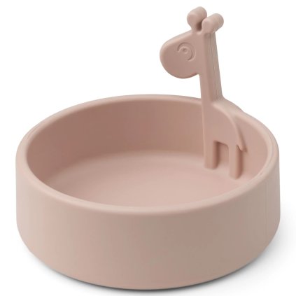 Silikonová mistička PEEKABOO RAFFI Done by Deer 275 ml růžová