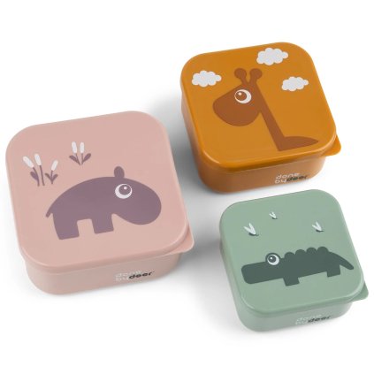 Sada svačinových boxů DEER FRIENDS Done by Deer 3 ks
