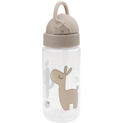 Láhev s brčkem LALEE Done by Deer 350 ml písková